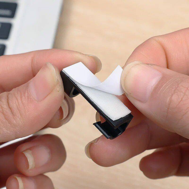 Compact Self-Adhesive Cable Management Clips Chargers Gadgets Color & Quantity : Transparent - 20 pcs |White - 20pcs |Black - 20pcs |Transparent - 40 pcs|White - 40pcs |Black - 40pcs  