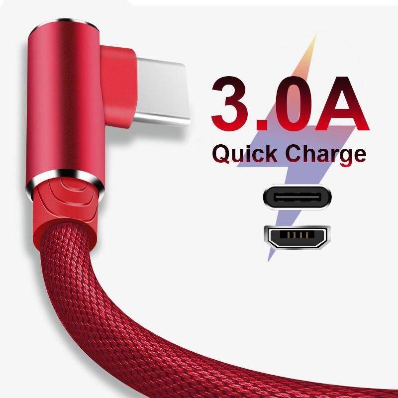 Fast Charging 90° L-Shaped USB Cable Best Sellers Chargers Gadgets Color : Red 