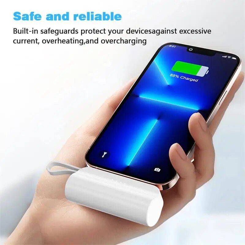 Portable 20000mAh Mini Power Bank with Magnetic Qi Wireless Charging Chargers Gadgets Color : White For iPhone|White For Type-C 