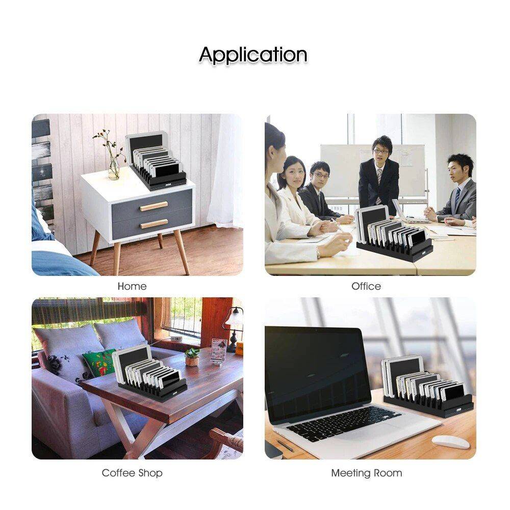 11-Slot Multi-Function Device Docking Station for Phones, Tablets, and MAC Chargers Gadgets  