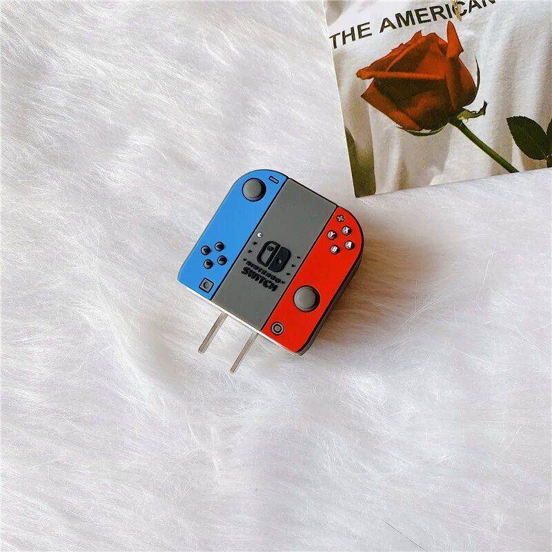 Cute Cartoon Silicone Charger Case for iPhone 11 & 12 Chargers Gadgets Color : Gray 