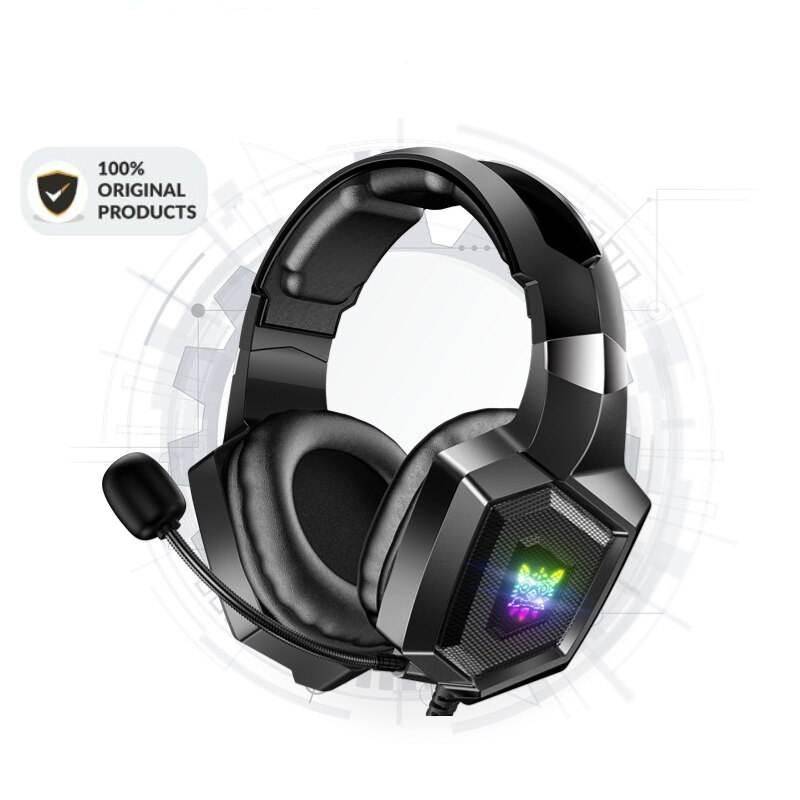 Wired Stereo Gaming Headset with Dynamic Immersive Sound & LED Lights Gadgets Headphones Color : Black 