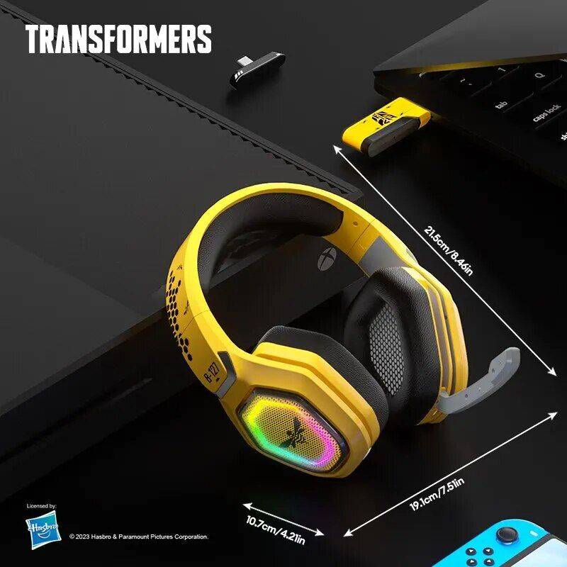 Bluetooth 5.3 Gaming Headphones with RGB Lighting, Low Latency, and 33h Battery Life Gadgets Headphones Color : Black|Yellow|Blue 