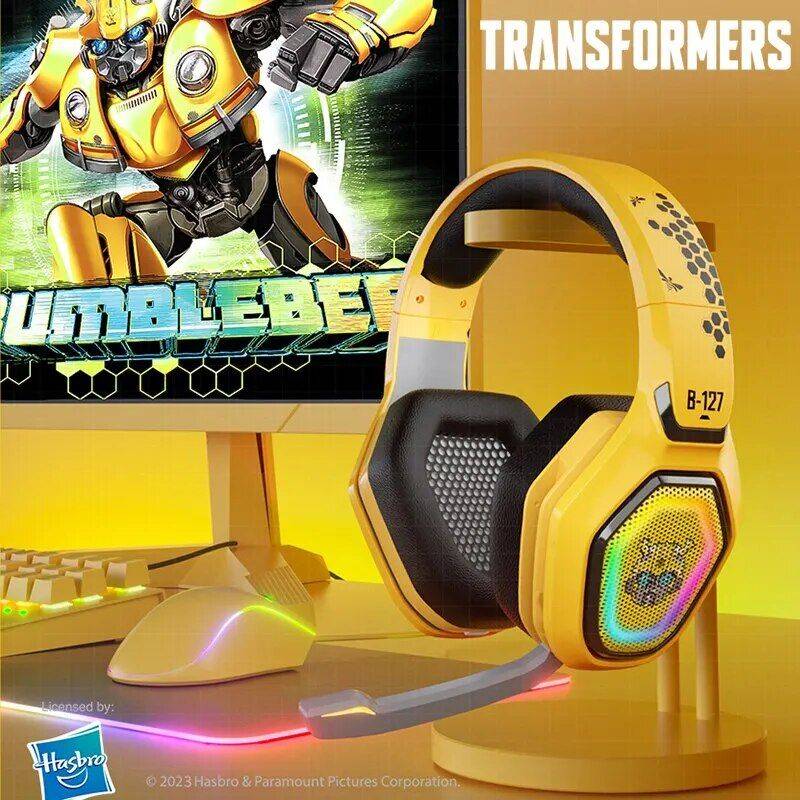 Bluetooth 5.3 Gaming Headphones with RGB Lighting, Low Latency, and 33h Battery Life Gadgets Headphones Color : Black|Yellow|Blue 