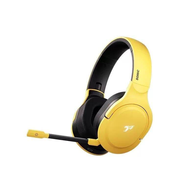 Wireless Bluetooth Gaming Headset with HD Mic & Noise Reduction Gadgets Headphones Color : Yellow |Black  