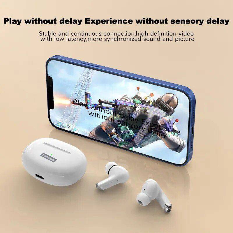 Waterproof Touch Control Wireless Earbuds with Active Noise-Cancellation & Bluetooth 5.2 Gadgets Headphones Color : White|Black 