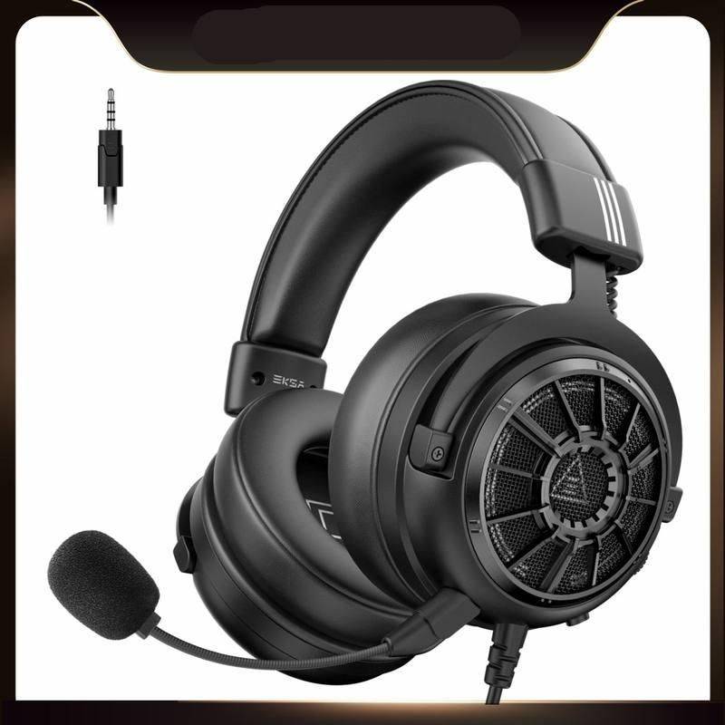 Wired 3D Surround Stereo Gaming Headset with Detachable Mic for Multi-Platform Gadgets Headphones Color : Black 