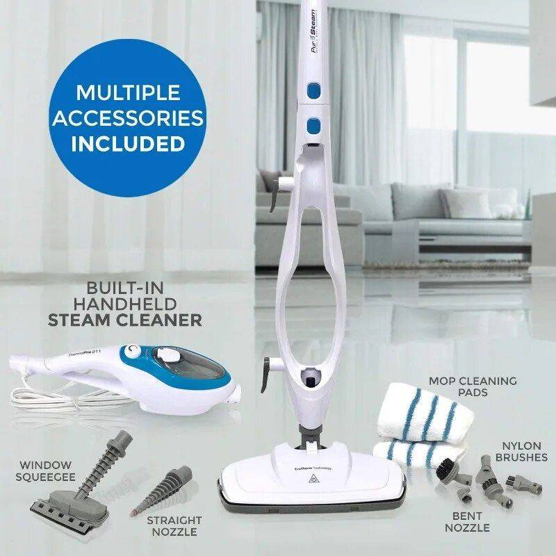 10-in-1 Versatile Steam Mop Cleaner for All Surfaces Home Electronics Household Cleaning Voltage (V) : 110V 