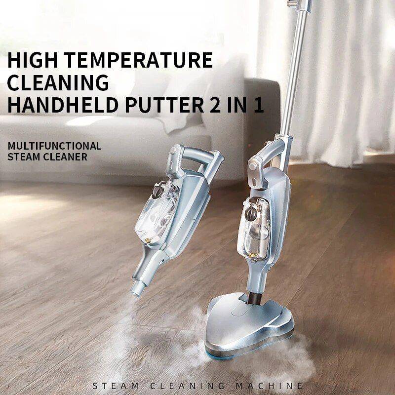 Efficient 1600W Steam Mop - Versatile, High-Temperature Household Cleaner Home Electronics Household Cleaning Color : Light Grey 