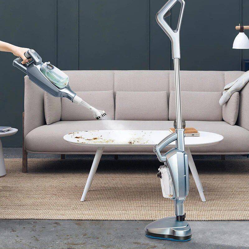 Efficient 1600W Steam Mop - Versatile, High-Temperature Household Cleaner Home Electronics Household Cleaning Color : Light Grey 