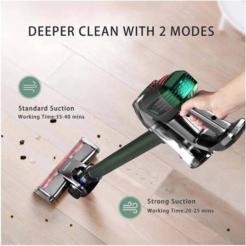 4-in-1 Lightweight Wireless Vacuum Cleaner with Powerful Suction Home Electronics Household Cleaning Color : Green 