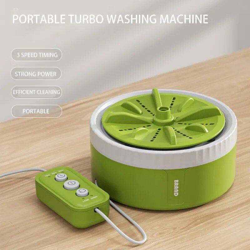 USB Mini Portable 3-Gear Turbine Washing Machine for Travel Home Electronics Household Cleaning Color : Orange|Green|Gray|Purple 