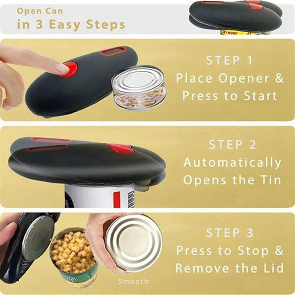 Easy-Push Electric Can Opener Kitchen Kitchen Gadgets  