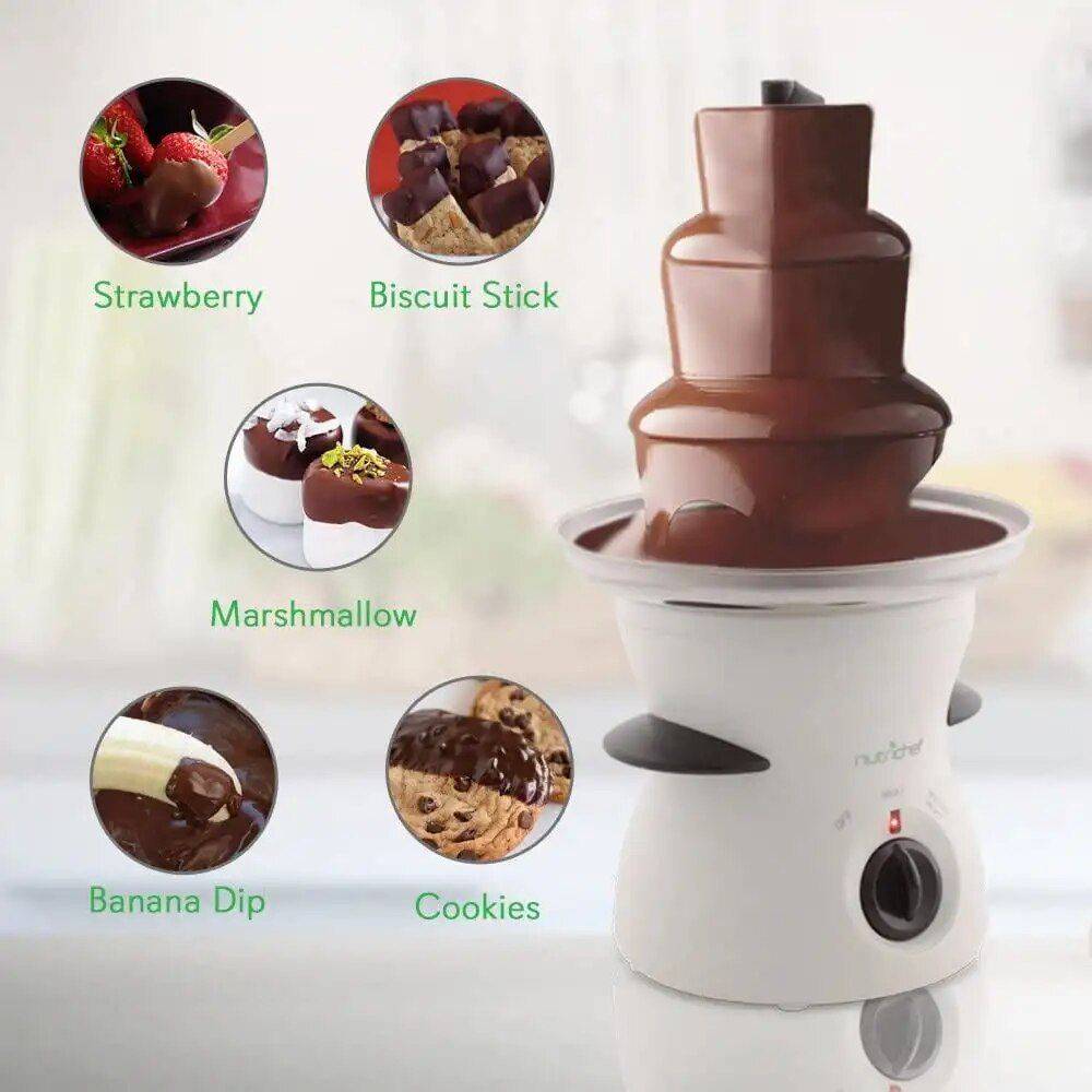 3-Tier Electric Chocolate Fondue Fountain for Parties and Events Kitchen Kitchen Gadgets  