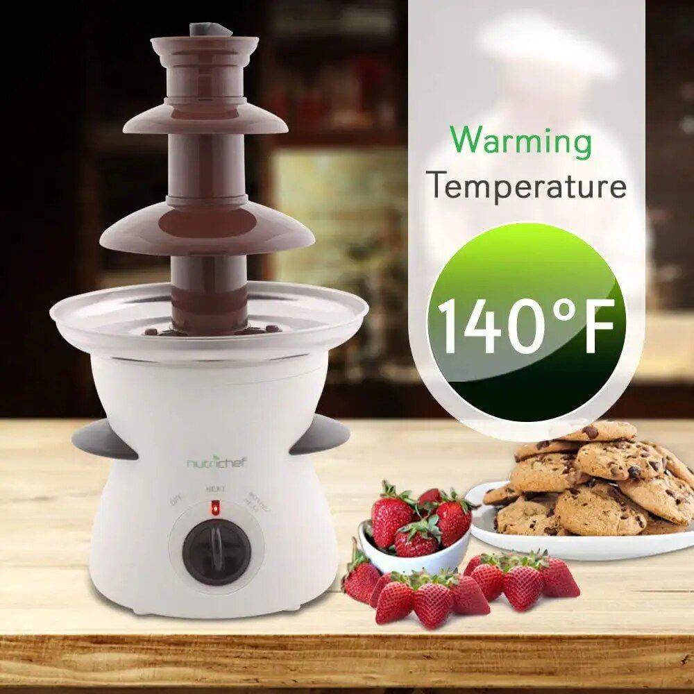 3-Tier Electric Chocolate Fondue Fountain for Parties and Events Kitchen Kitchen Gadgets  