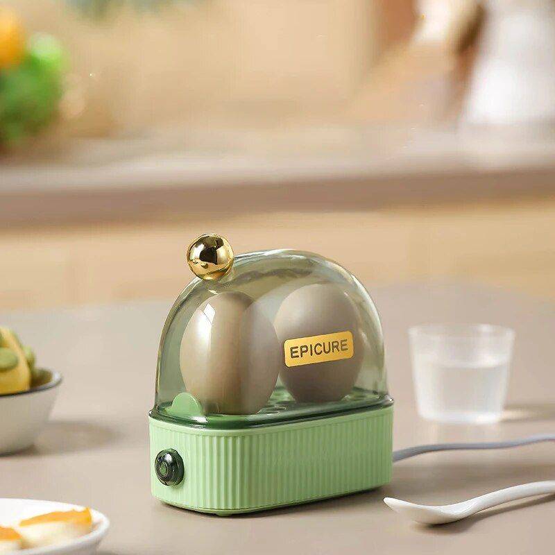 Compact 120W Multi-Function Electric Egg Boiler & Food Steamer Kitchen Kitchen Gadgets Color : White|Green 