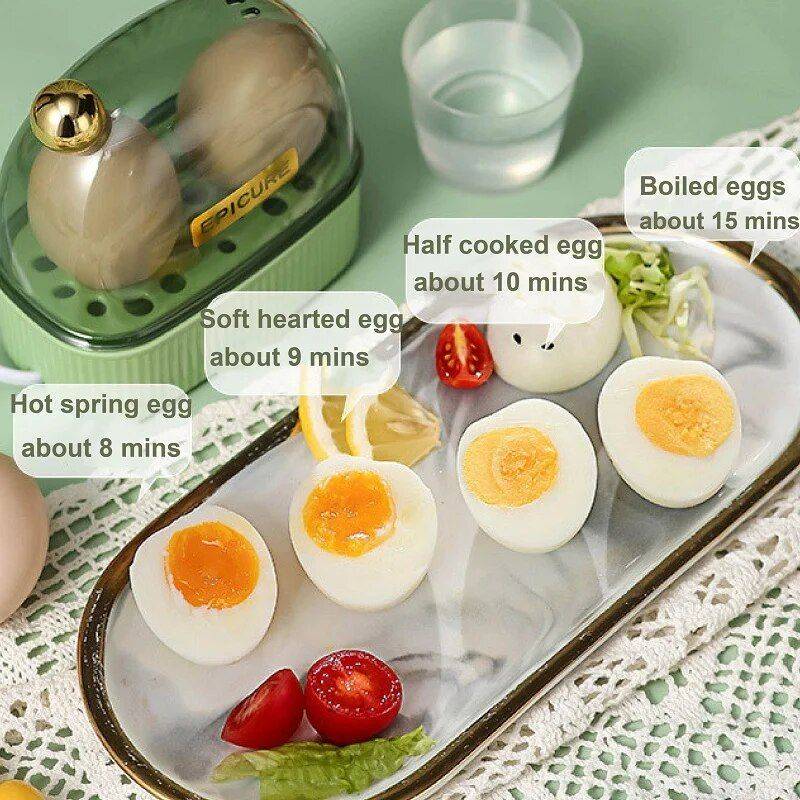 Compact 120W Multi-Function Electric Egg Boiler & Food Steamer Kitchen Kitchen Gadgets Color : White|Green 