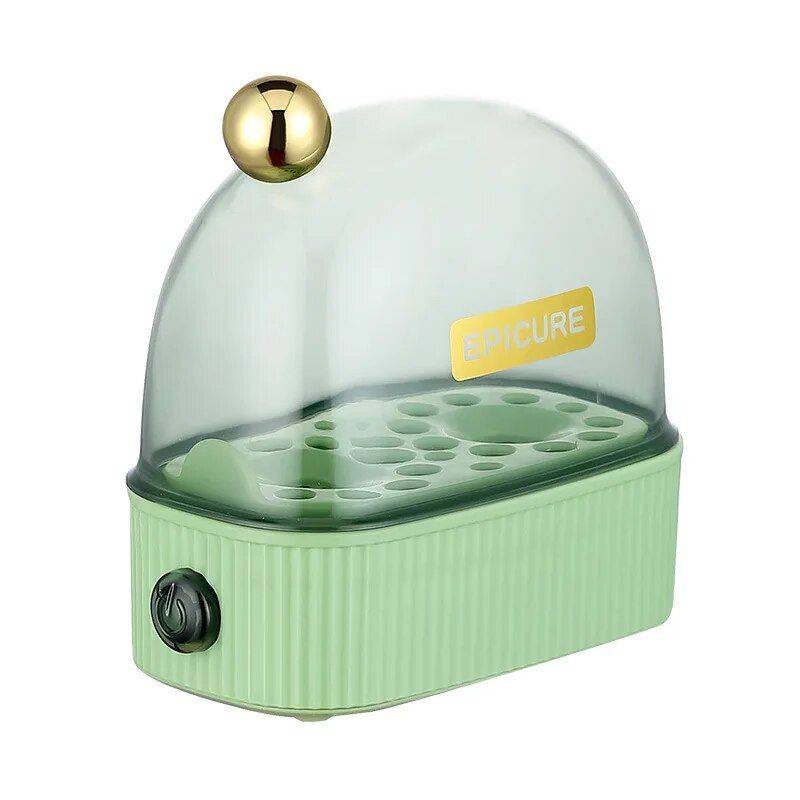 Compact 120W Multi-Function Electric Egg Boiler & Food Steamer Kitchen Kitchen Gadgets Color: Green 