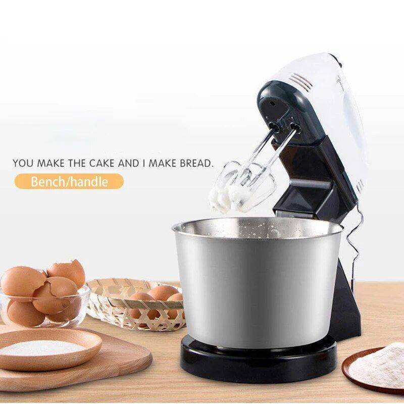 7-Speed Stand Mixer with Stainless Steel Bowl - Electric Kitchen Food Processor for Baking and Frothing Kitchen Kitchen Gadgets Color : Silver 