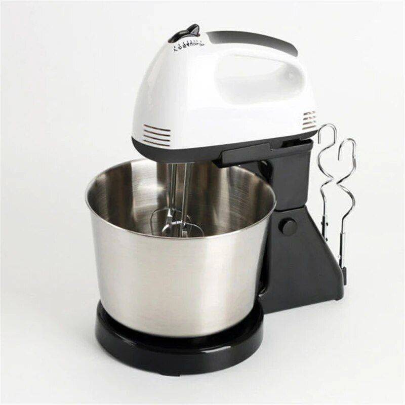 7-Speed Stand Mixer with Stainless Steel Bowl - Electric Kitchen Food Processor for Baking and Frothing Kitchen Kitchen Gadgets Color : Silver 