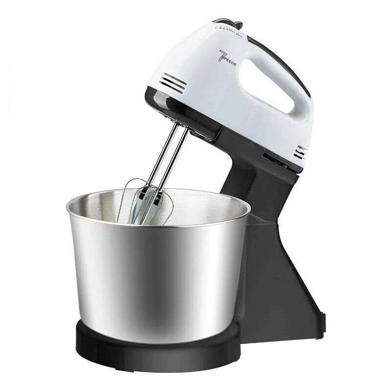 7-Speed Stand Mixer with Stainless Steel Bowl - Electric Kitchen Food Processor for Baking and Frothing Kitchen Kitchen Gadgets Color : Silver 