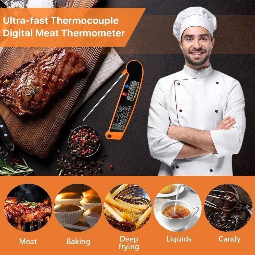 Digital Kitchen Food Thermometer For Meat Kitchen Kitchen Gadgets Color : Black|Orange 