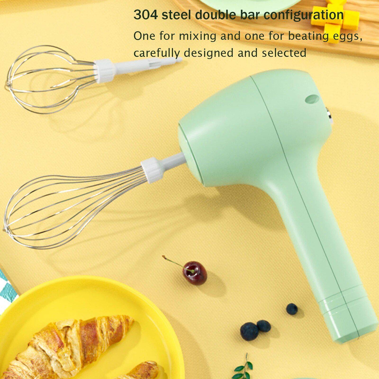 Portable Wireless Electric Mixer - USB Rechargeable Handheld Whisk & Food Blender Best Sellers Kitchen Kitchen Gadgets Color : White|Green 