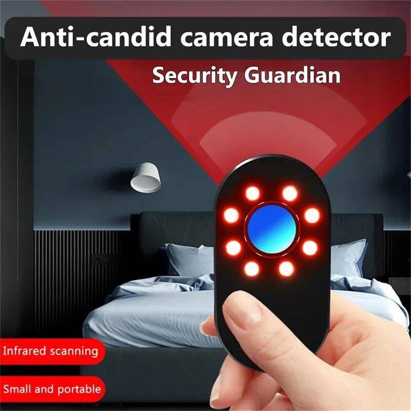 Professional Hidden Camera Infrared Detector with Anti-Spy Features Gadgets Security Color : Black 