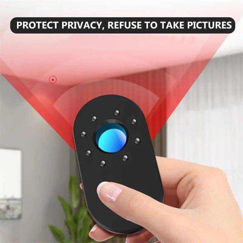 Professional Hidden Camera Infrared Detector with Anti-Spy Features Gadgets Security Color : Black 