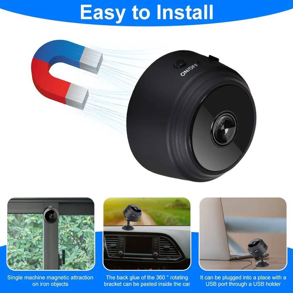 2023 Enhanced Mini WiFi Cam 1080P HD – Compact Wireless Security Surveillance Camera Gadgets Security Sensor Size : 32G|64G|128G 