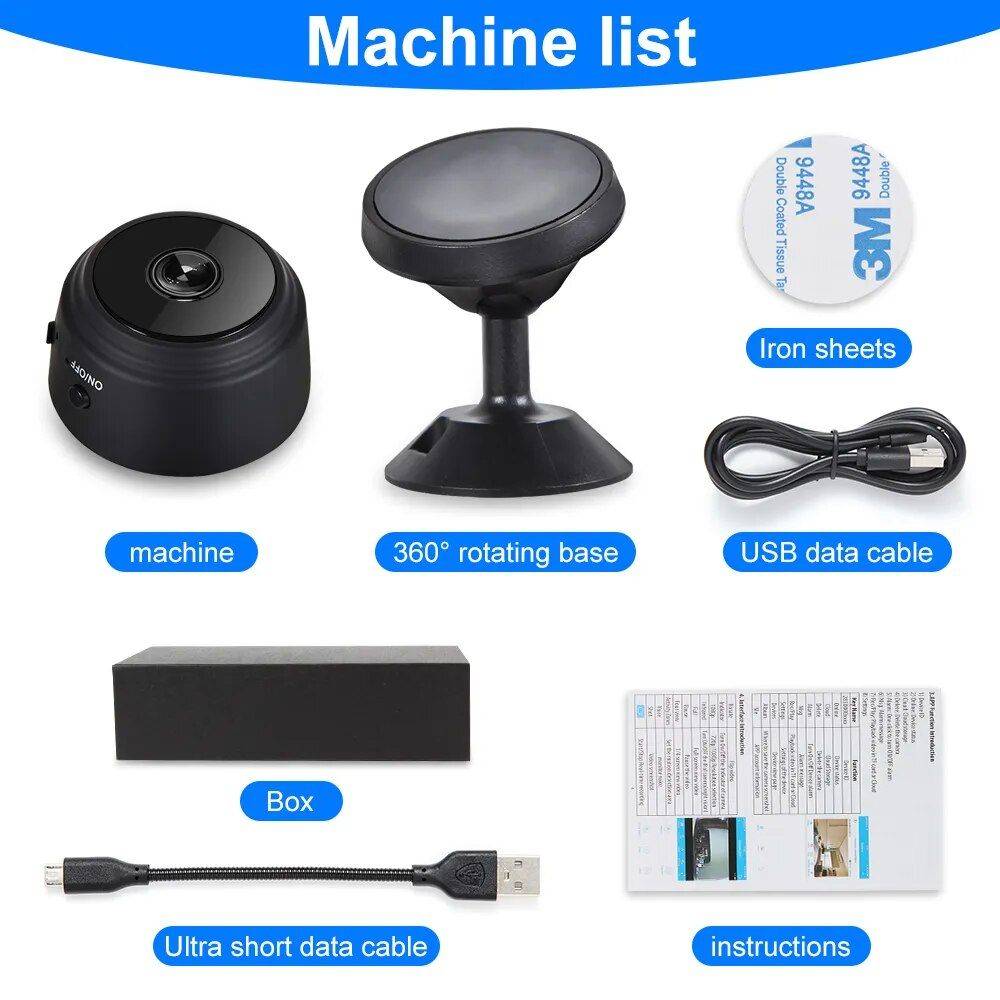 2023 Enhanced Mini WiFi Cam 1080P HD – Compact Wireless Security Surveillance Camera Gadgets Security Sensor Size : 32G|64G|128G 