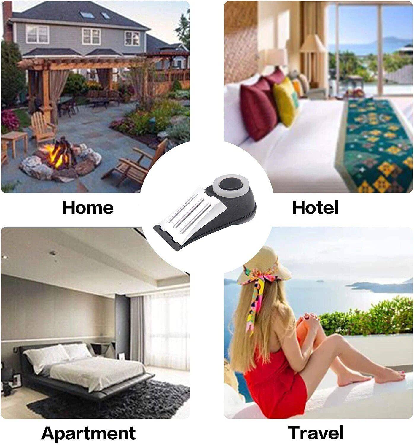 125dB Portable Door and Window Security Alarm with Adjustable Sensitivity Gadgets Security Color : White|Black 