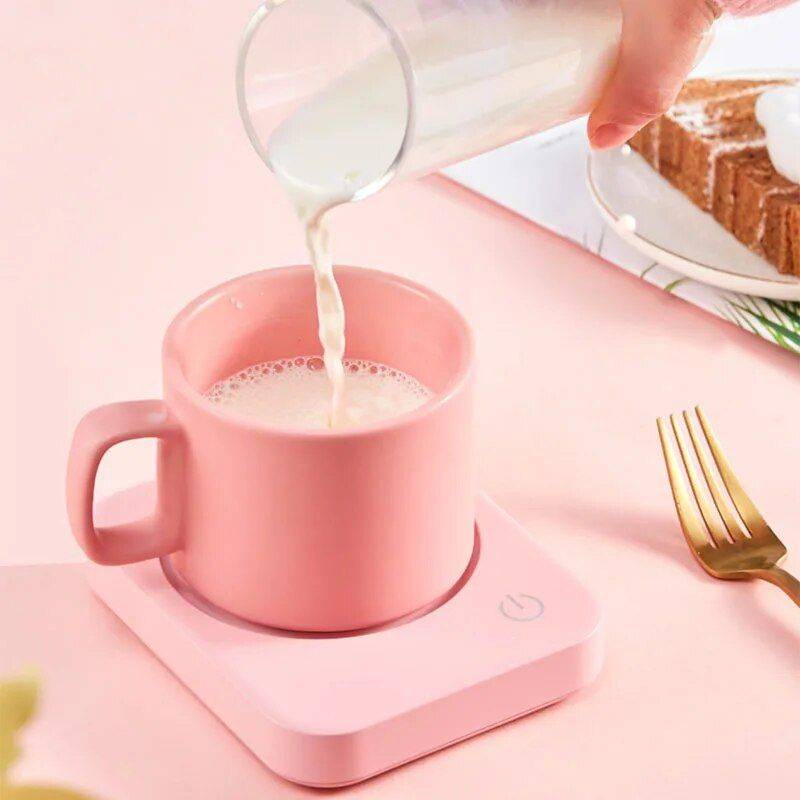 Electric Desk Coffee Mug Warmer with Auto Shut-Off – Perfect for Milk, Tea & More! Home Electronics Smart Home Color : Pink (No Cup)|Blue (No Cup)|Green (No Cup) 