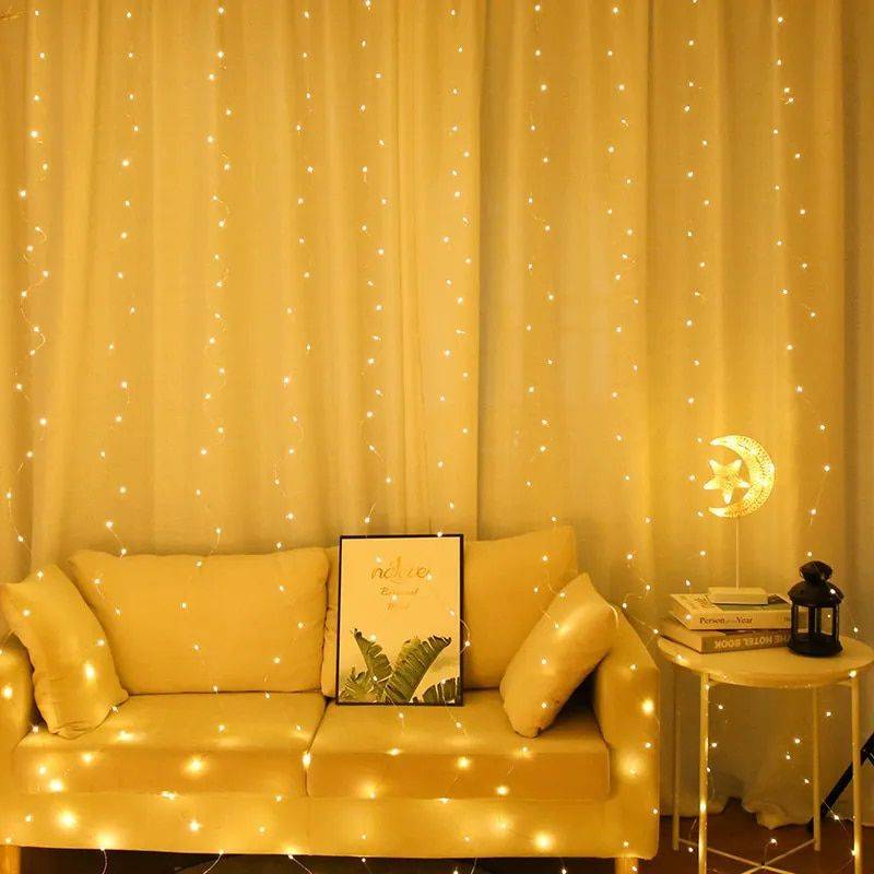 USB-Powered Curtain LED Fairy Lights with Remote Control Home Electronics Smart Home Emitting Color : Warm White|White|Multicolor 