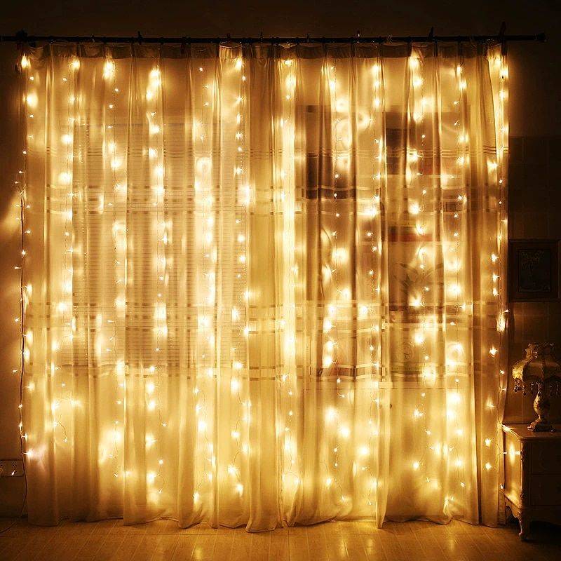 USB-Powered Curtain LED Fairy Lights with Remote Control Home Electronics Smart Home Emitting Color : Warm White|White|Multicolor 