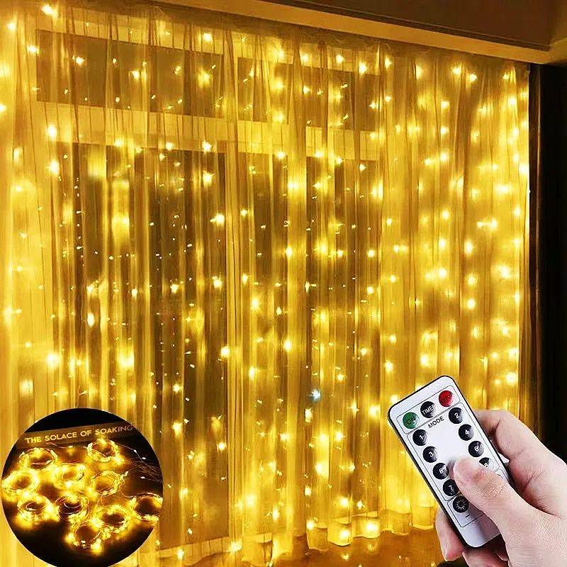 USB-Powered Curtain LED Fairy Lights with Remote Control Home Electronics Smart Home Emitting Color : Warm White|White|Multicolor 