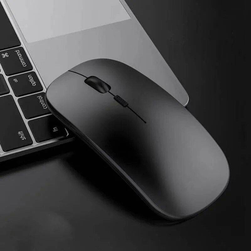 Ultra-Slim 1600DPI Silent Wireless Mouse - Rechargeable & Mute for All Devices Gadgets Keyboards & Mice Laptop & Tablet Accessories Color : Matte Black|White|Black (Battery) 