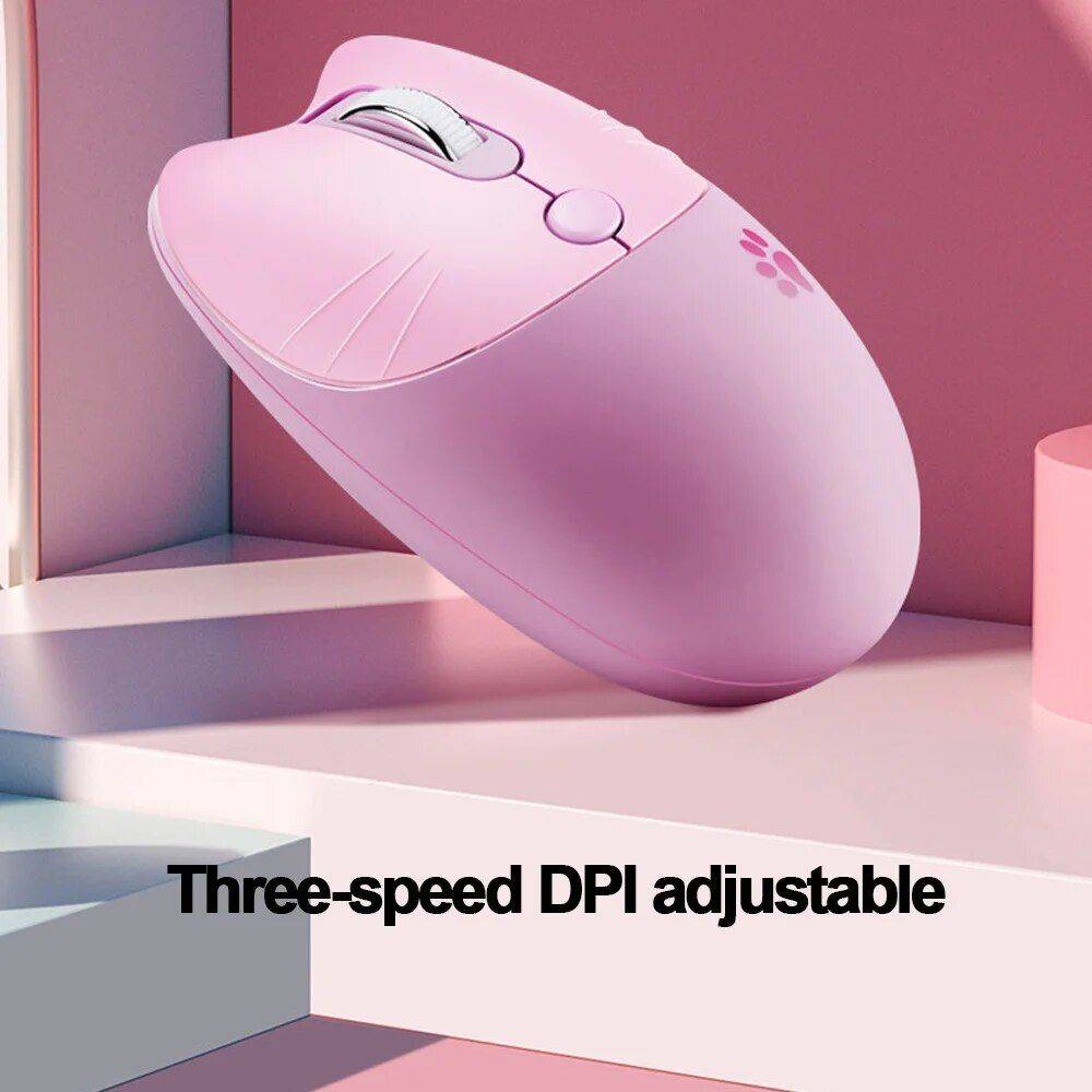 Cute Cartoon 2.4GHz Wireless Mouse – Silent, Ergonomic Mini Optical Mice for Gamers and Professionals Best Sellers Gadgets Keyboards & Mice Laptop & Tablet Accessories Color : Purple|Pink|Orange 