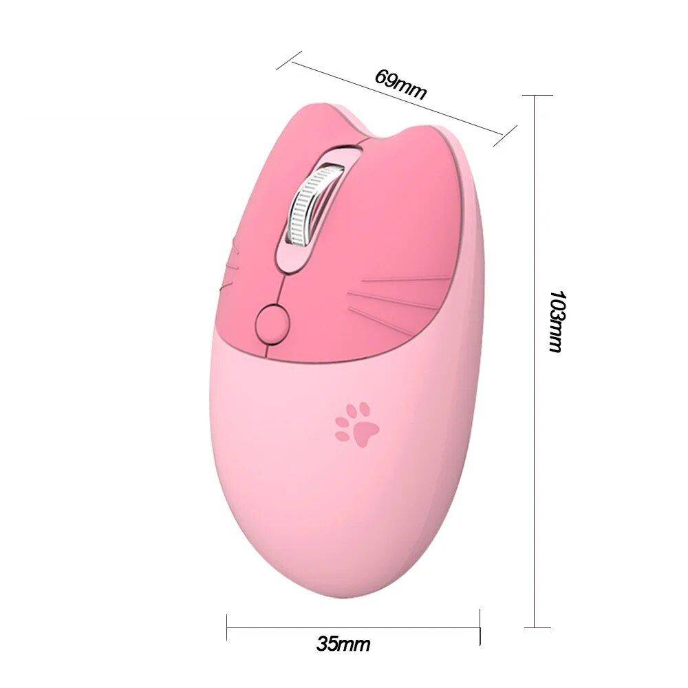 Cute Cartoon 2.4GHz Wireless Mouse – Silent, Ergonomic Mini Optical Mice for Gamers and Professionals Best Sellers Gadgets Keyboards & Mice Laptop & Tablet Accessories Color : Purple|Pink|Orange 