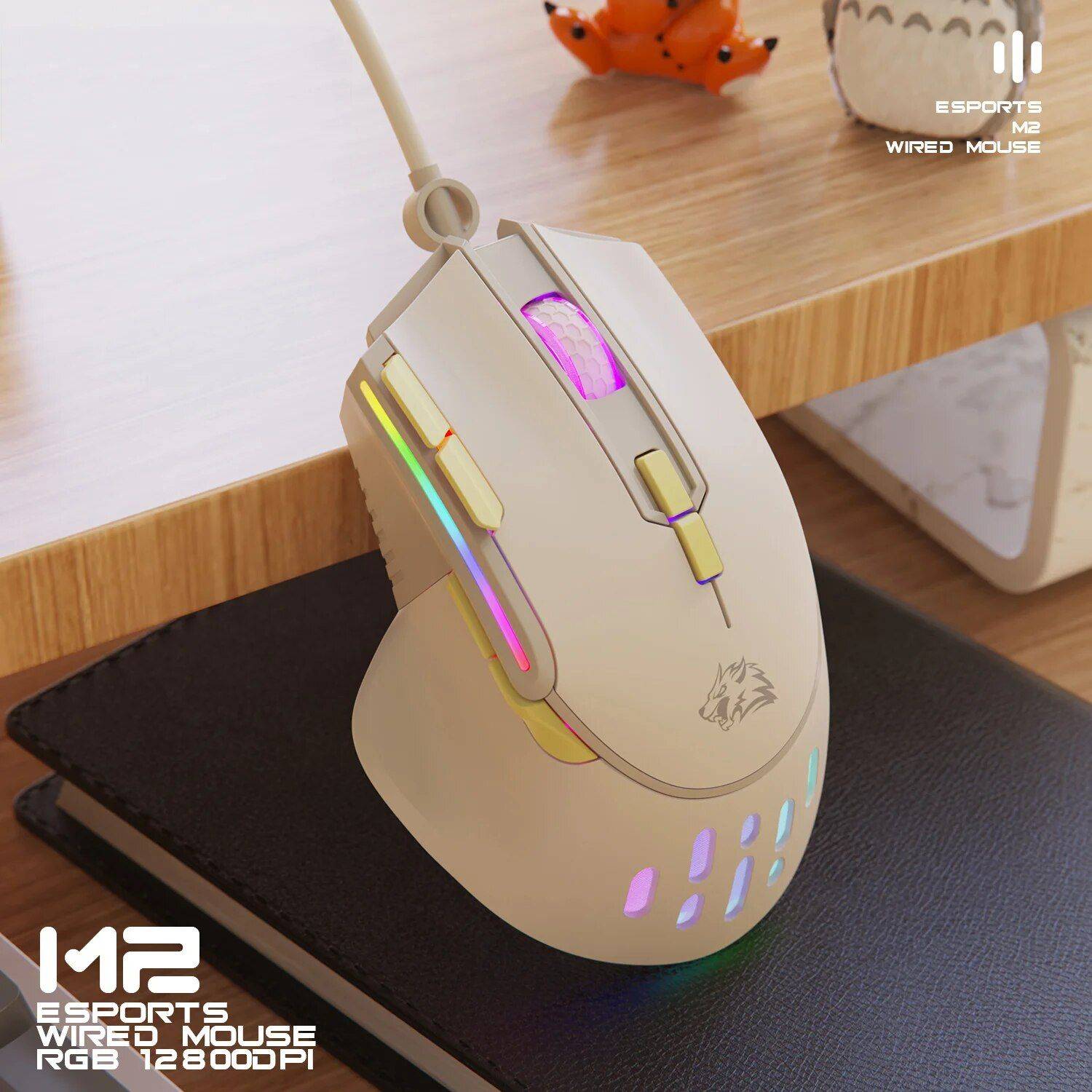 RGB High-Precision Gaming Mouse with Programmable Buttons & Adjustable DPI Best Sellers Gadgets Keyboards & Mice Laptop & Tablet Accessories Color: Yellow 