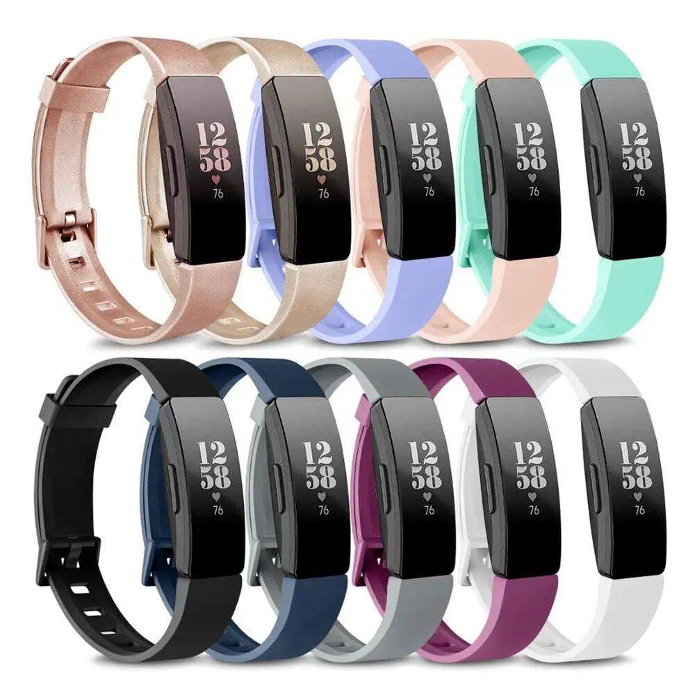 Silicone Replacement Wrist Strap for Fitbit Inspire Series Gadgets Smartwatches & Accessories Color : White|Black|Feet|Rock Green|Navy blue|Gray|Fuksija|Pink|Light Green|Violet|Black Flower|Painting|Cloud|Dream|Blue Starry Sky 