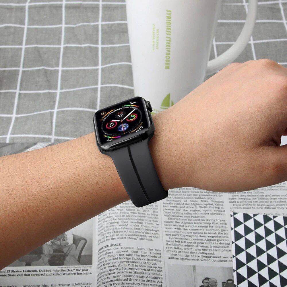 Magnetic Silicone Sport Strap for 38mm-49mm Smartwatches Gadgets Smartwatches & Accessories Band Color : Gun-silver|Pine green|Starlight-silver|Yellow-silver|Black-silver|Starlight|orange|Gao ji lan-silver|Midnight-silver|Light Purple-silver|Space Gray-silver|Gun|White-silver|Light Green-silver|Wine Red-silver|Army Green-silver|Wei Lan-silver|Midnight Blue-silver|Pink-silver|Midnight Blue|Red-silver|Black|Light Purple|Yellow|Gray|White|Gao ji lan|Wine Red|Army Green|Wei Lan|Midnight|Light Green|Pink|Red 