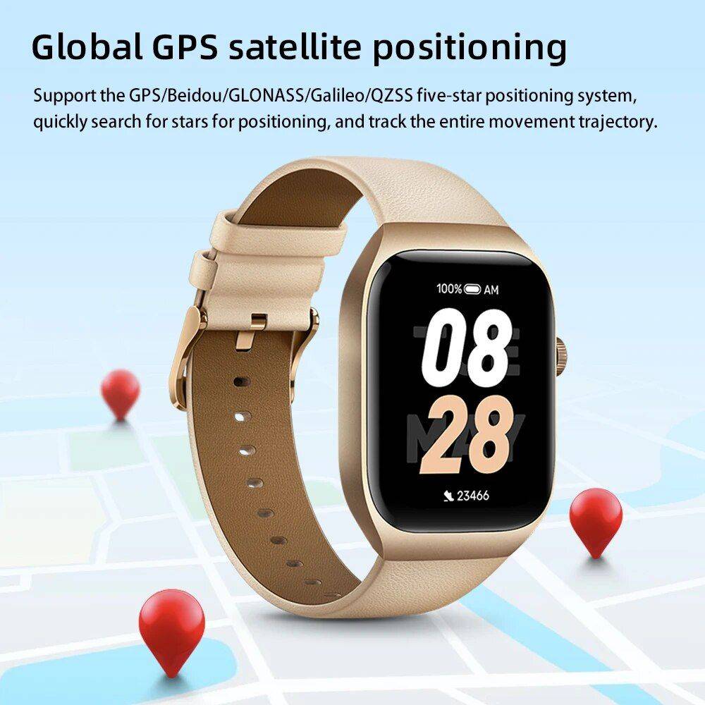 Mibro T2 GPS Track Smartwatch - Your Ultimate Fitness Companion Gadgets Smartwatches & Accessories Color : Deep Blue|Light Gold 