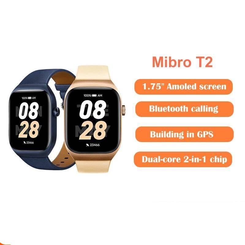 Mibro T2 GPS Track Smartwatch - Your Ultimate Fitness Companion Gadgets Smartwatches & Accessories Color : Deep Blue|Light Gold 