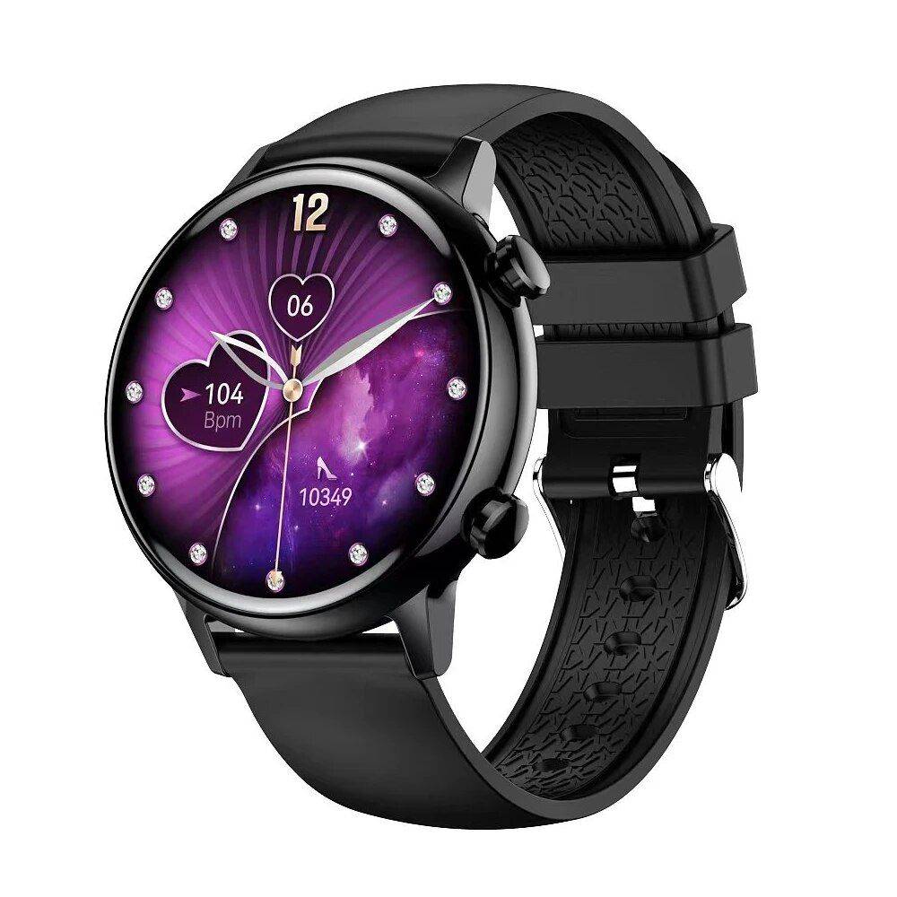 2023 Full Touch Screen AMOLED HD Smartwatch with Bluetooth Call & NFC for Men and Women Gadgets Smartwatches & Accessories Color: Black 