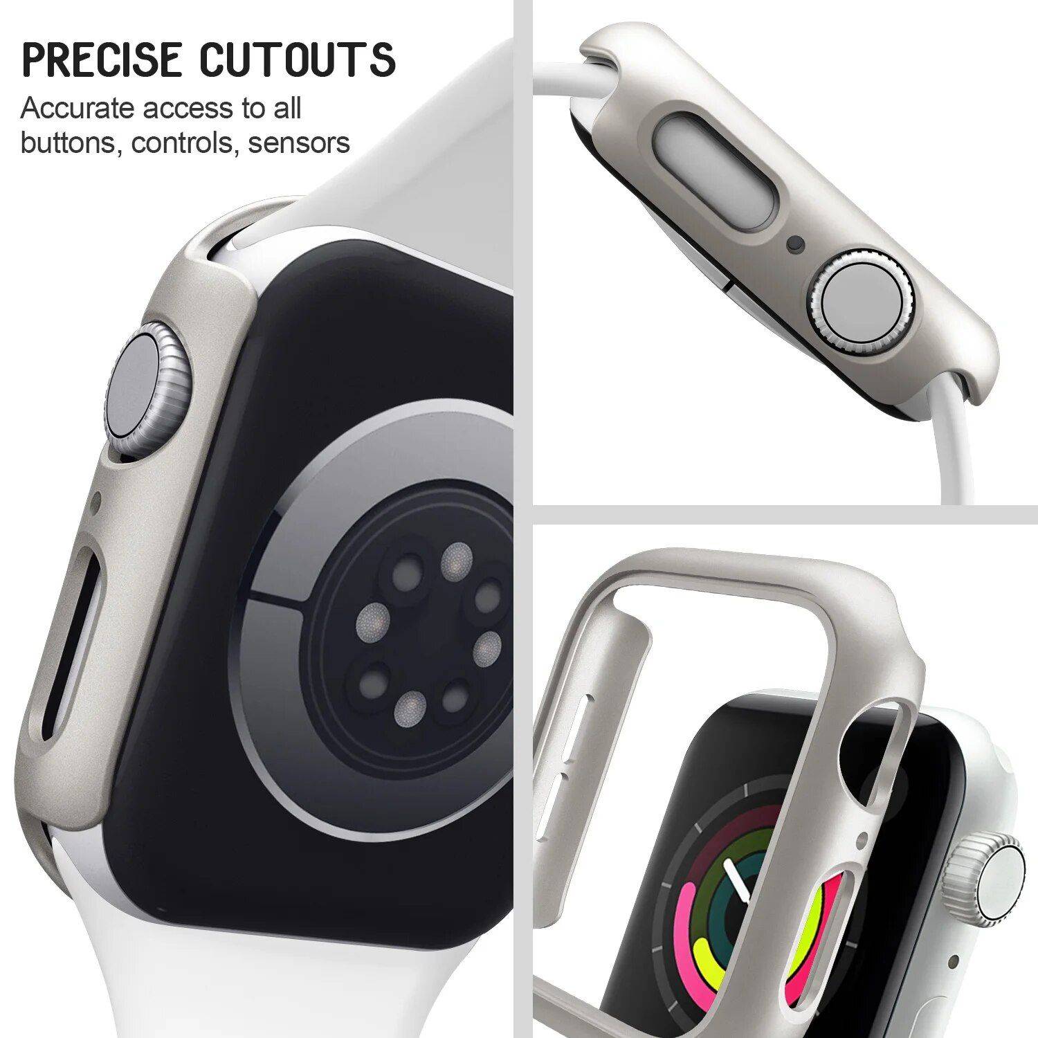 Matte Protective Bumper Case 3-Pack for Apple Watch Series 1-8 & SE - Universal Fit Gadgets Smartwatches & Accessories Color : Gray, Pink, White|Gray, Pink, Black|Pink, Gray, Transparent|Gray, Transparent, White|Pink, Black, Transparent 