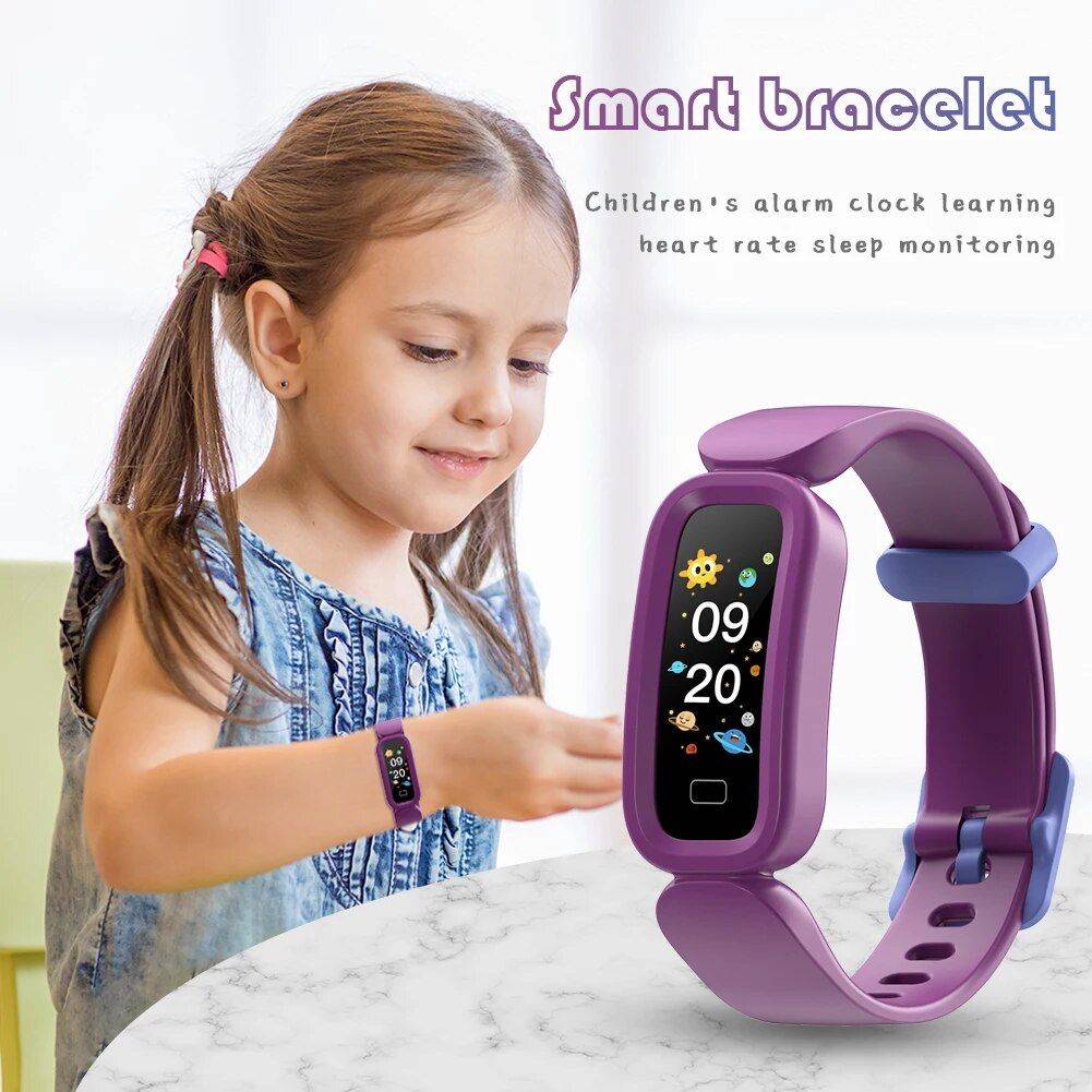 Kid's Smart Fitness Watch – Waterproof, Multi-Language with Health & Activity Tracking Gadgets Smartwatches & Accessories Color : Blue|Black|Red|Purple 