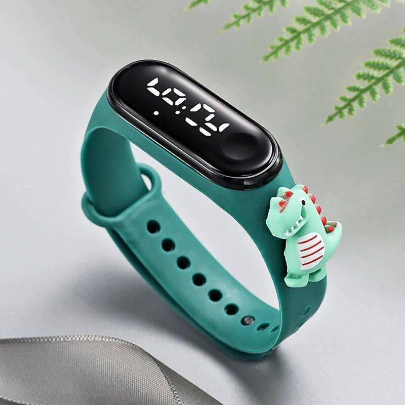 Kid-Friendly Waterproof Digital Watch with LED Display & Cartoon Themes Gadgets Smartwatches & Accessories Color: multi 