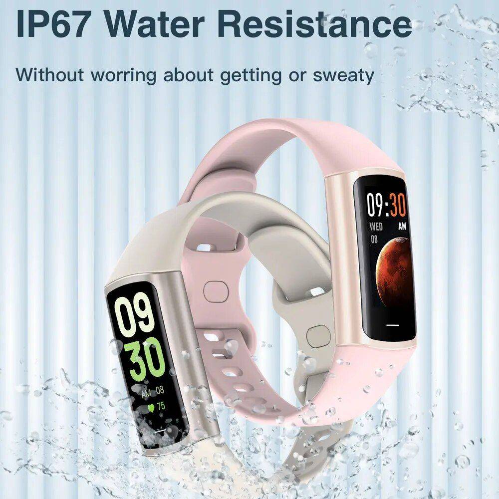 Waterproof Fitness & Health Tracker - Multi-Sport Smartwatch with Heart Rate & Sleep Monitor Gadgets Smartwatches & Accessories Color : Black|Blue|Pink|Purple|Beige 