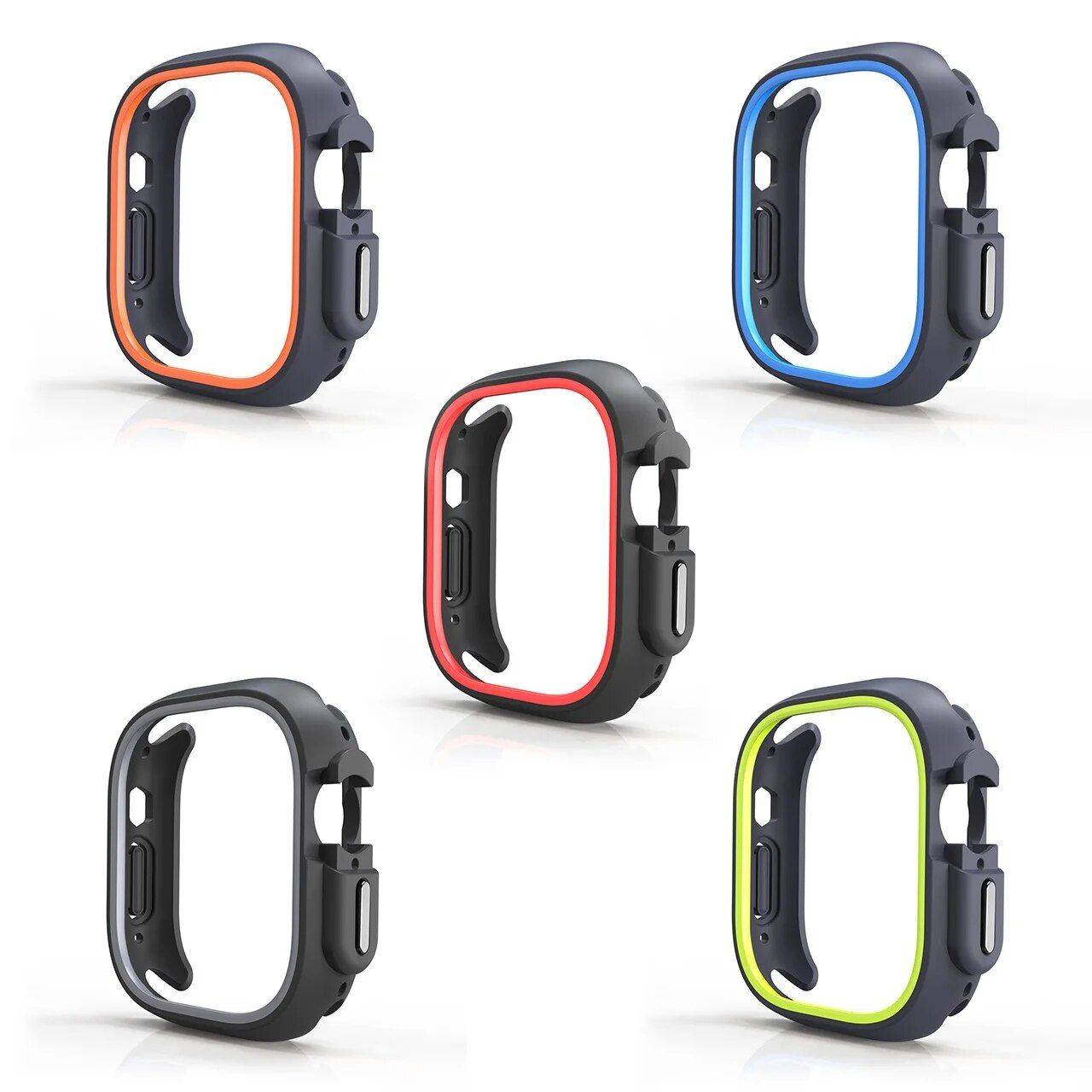 TPU Protective Cover for Apple Watch - Universal Fit Screen Protector and Bumper Frame Gadgets Smartwatches & Accessories Color : Green|Orange|Red|Gray|Blue 